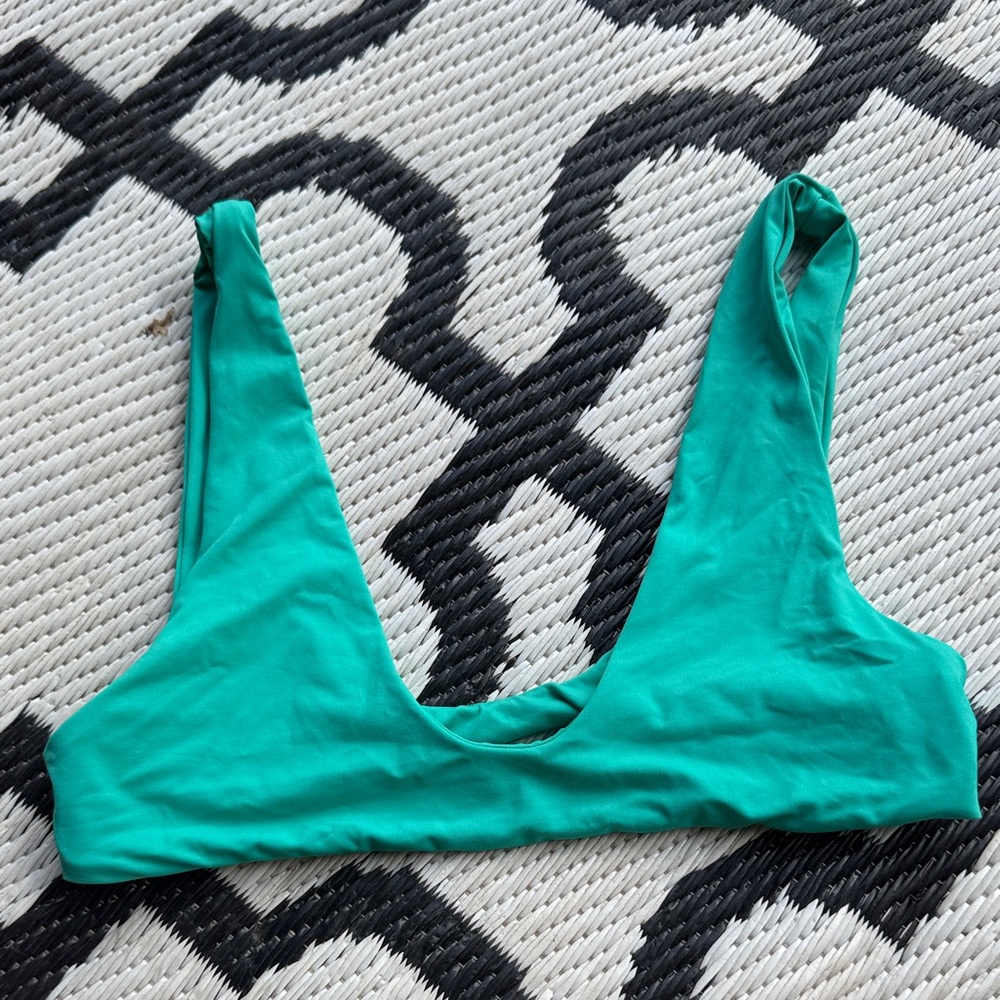 Women's Teal Scoop Bikini Top - Classic Swimwear